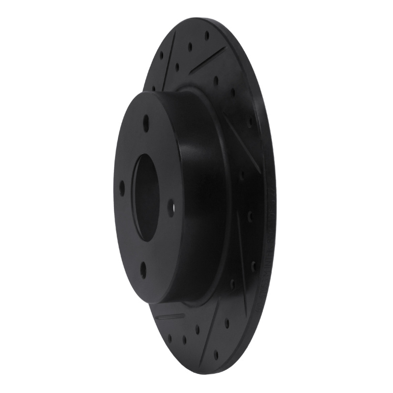 Nissan Sentra Brake Rotor (1) - Rear Left - R1 Concepts - Drilled & Slotted - Black - `04-`06